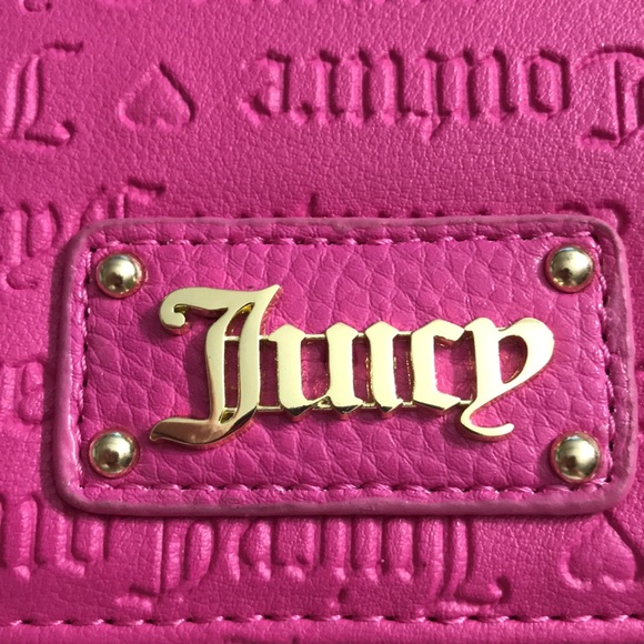 Juicy Couture Fuschia Heart and Soul Furget Me Not Flapp CC Coin Purse - Picture 11 of 11